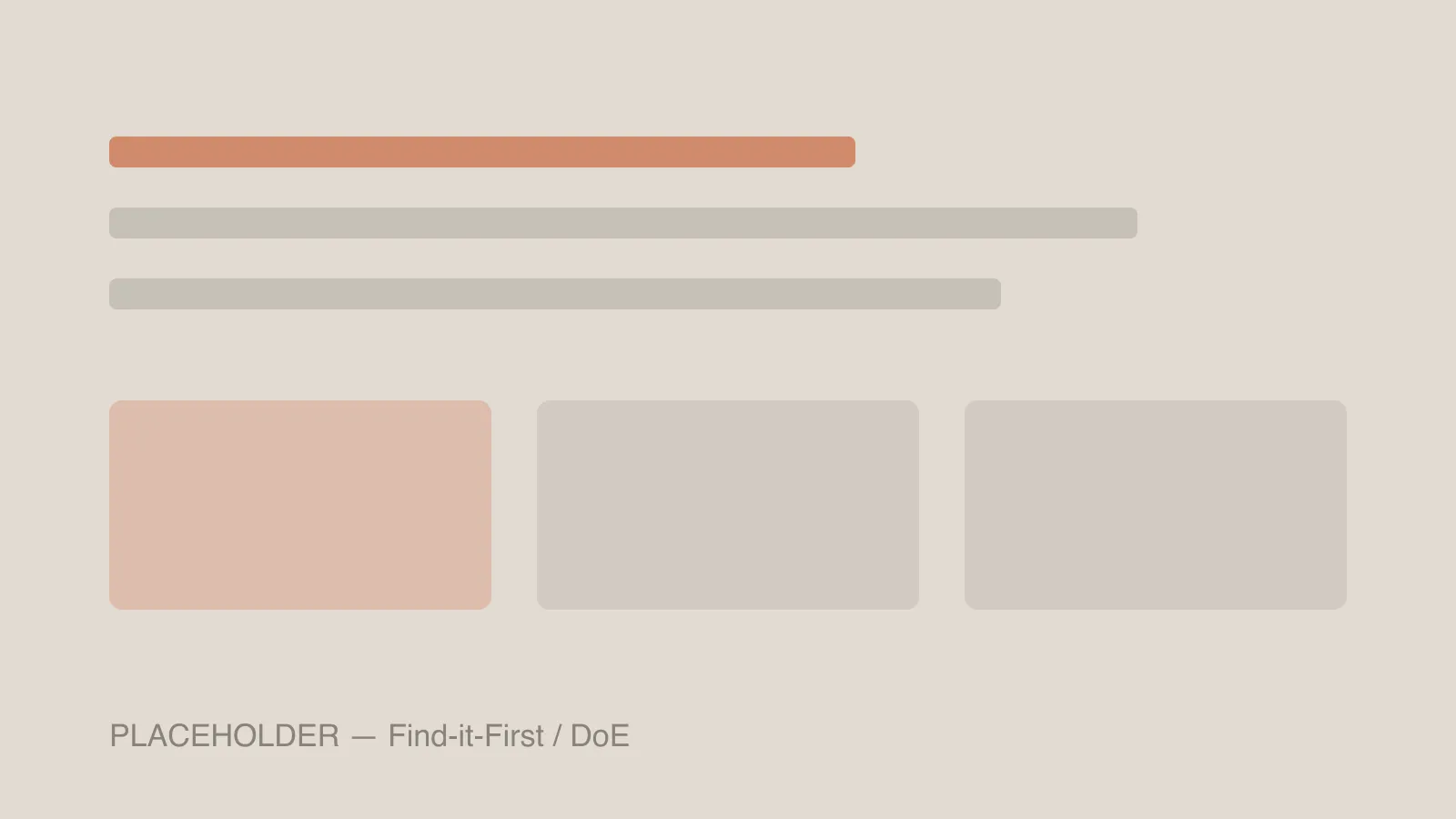 Placeholder wireframe of the federated search results page.